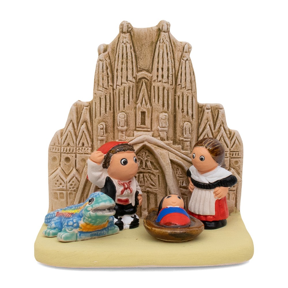 Barcelona Nativity Scene In Ceramic Made In Peru Myriam