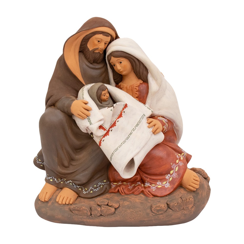 Peruvian Nativity Scene In Terracotta Myriam