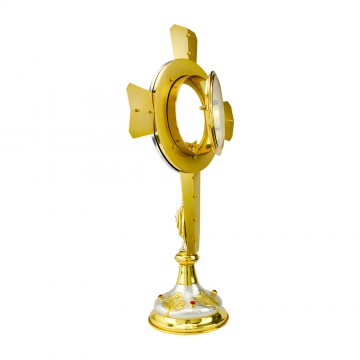 Monstrance in two tone brass