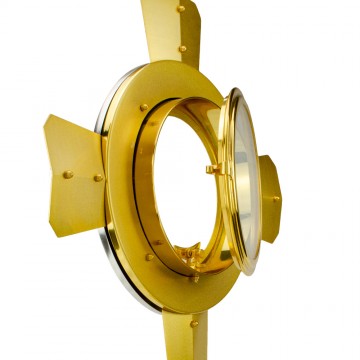 Monstrance in two tone brass