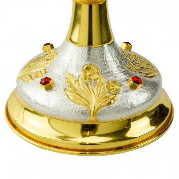 Monstrance in two tone brass