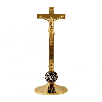 Altar Cross in Golden Brass