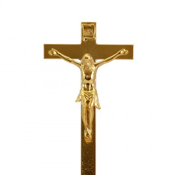 Altar Cross in Golden Brass