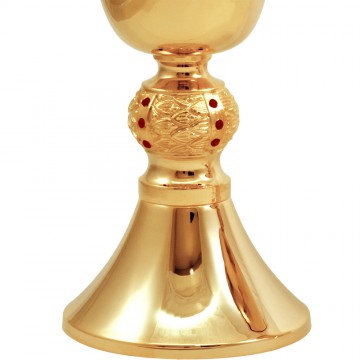 Chalice in Brass with Red...