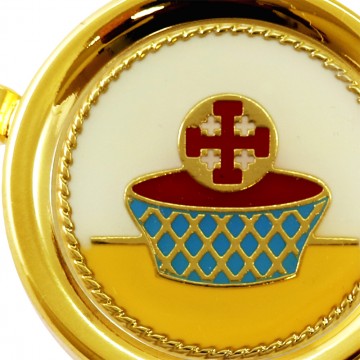 Host Pyx in Enameled Brass