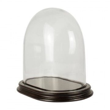 Glass Bell with Oval Base...