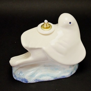Dove-shaped Lamp in Ceramic