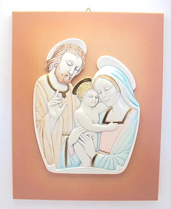 Quadro in legno della Sacra Famiglia Myriam