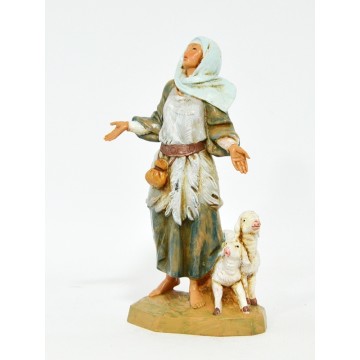 Shepherdess with Lambs...