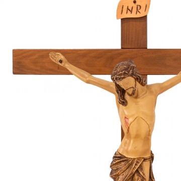 Wall Crucifix in Wood h 130 cm