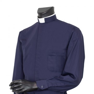 Shirt with Roman Collar in...