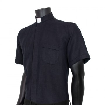 Clergy Shirt in Linen with...