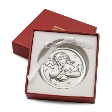 Crib Medal Angel with White...