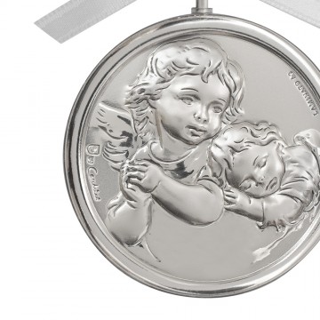 Crib Medal Angel with Child