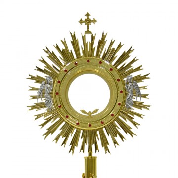 Baroque monstrance with red...