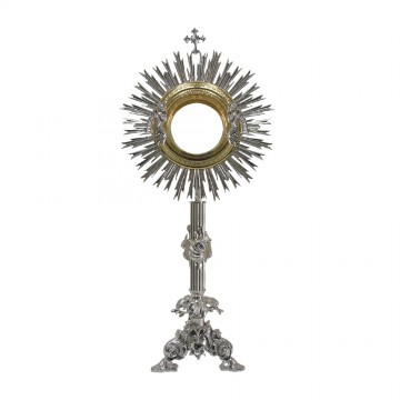 Monstrance in silver-plated...