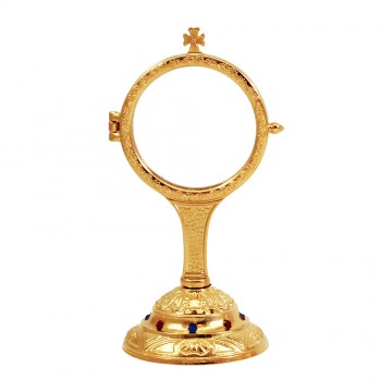 Monstrance with colored stones