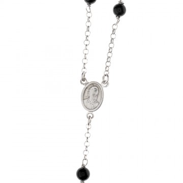 AMEN Rosary in Silver with...