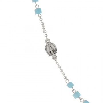 Rosary Necklace with Crystals