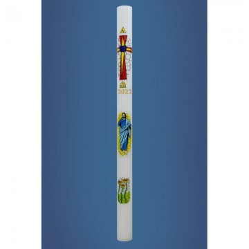 Easter Candle with Symbols