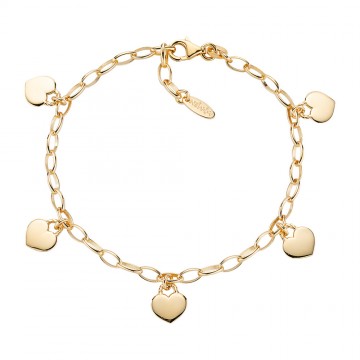 Chain Bracelet with Hearts...