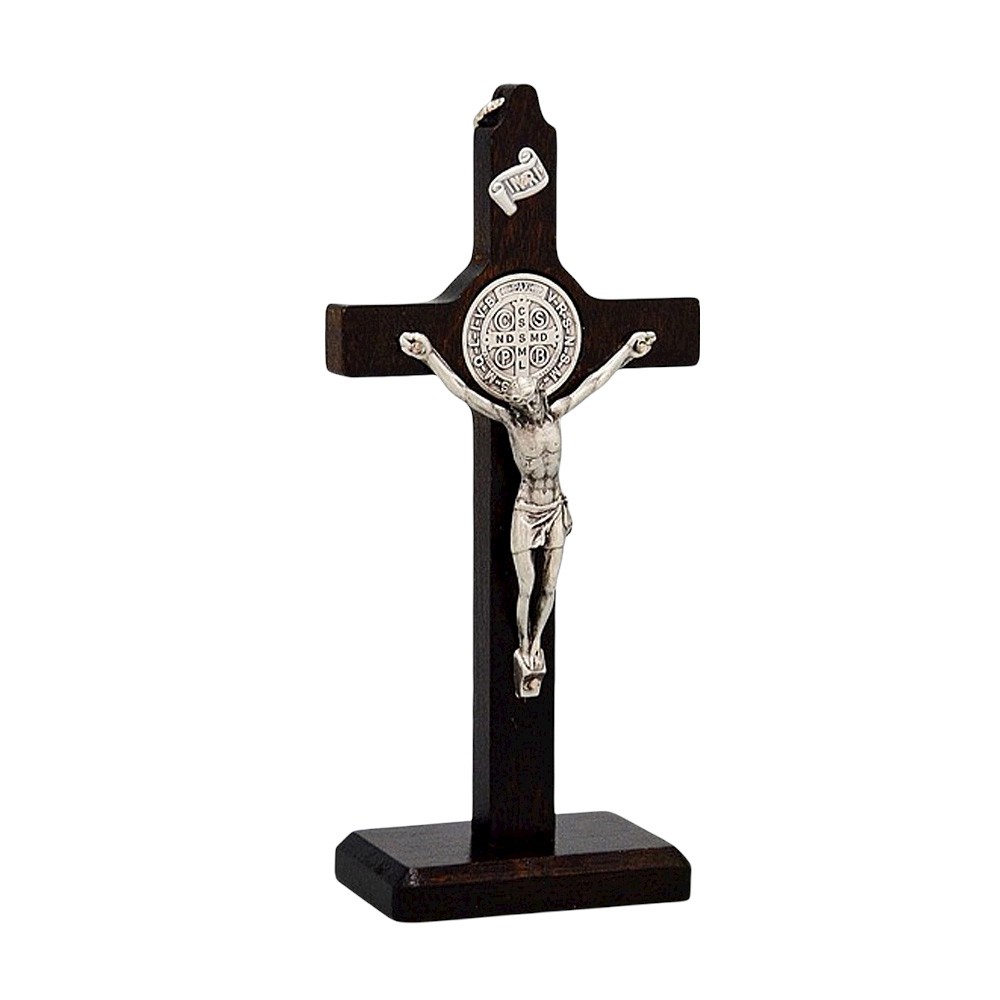 Saint Benedict crucifix in wood