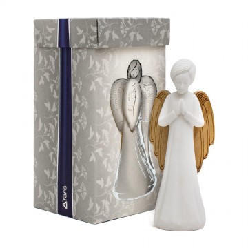 Angel in White Resin with...