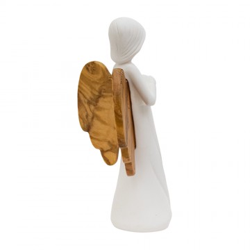 Angel in White Resin with...