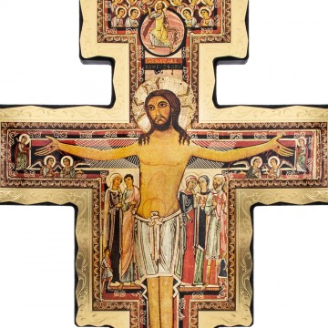 Saint Damian Crucifix in Wood