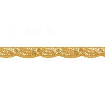 Gold Macramé Lace Trim h 2 cm