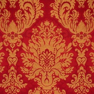 Gold and Red Brocade Fabric...