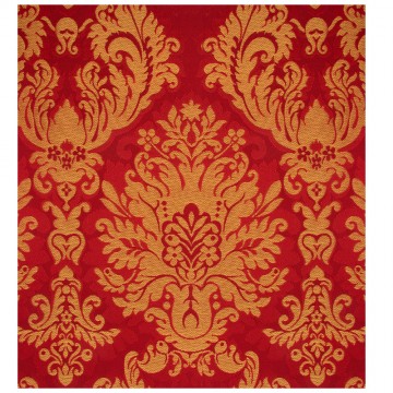 Gold and Red Brocade Fabric...