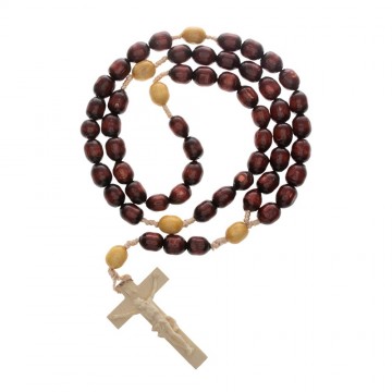 Rosary Necklace in Wood and...