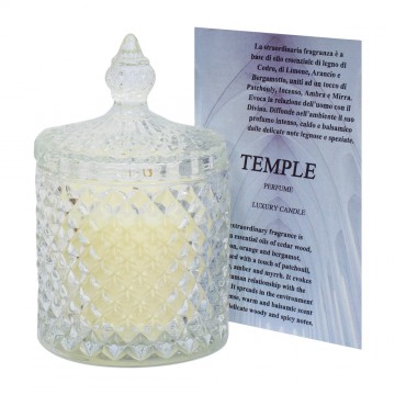 Glass Candle with Temple...