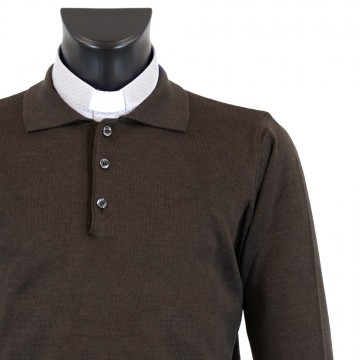 Clergy Polo in Merino Wool...