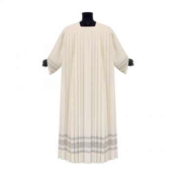 Priest Alb Pleated Wool Blend