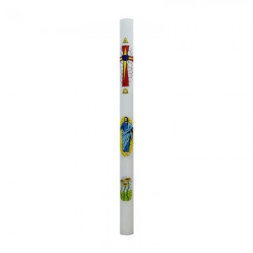 Easter Candle with Symbols