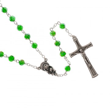 Rosary in Emerald Crystal...