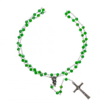 Rosary in Emerald Crystal...