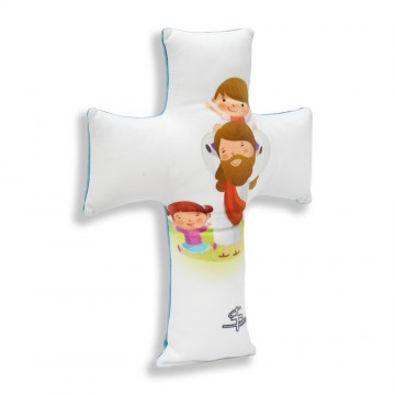 Cross-shaped Pillow Jesus...