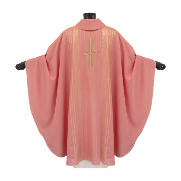 Pink Chasuble with Stylized...