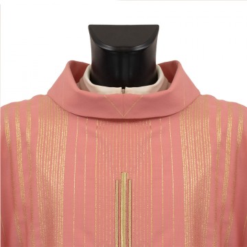 Pink Chasuble with Stylized...