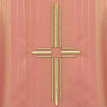 Pink Chasuble with Stylized...