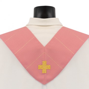 Pink Chasuble with Stylized...