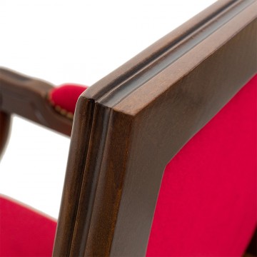 Armchair in Walnut Wood and...