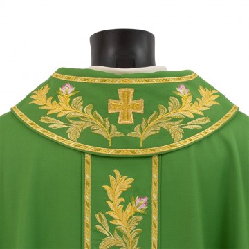 Green Chasuble in Pure Wool...