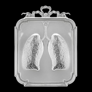 Ex-voto Lungs in 925 Silver...