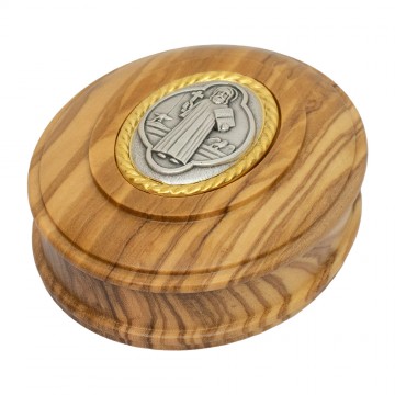 Oval Rosary Case in Wood...