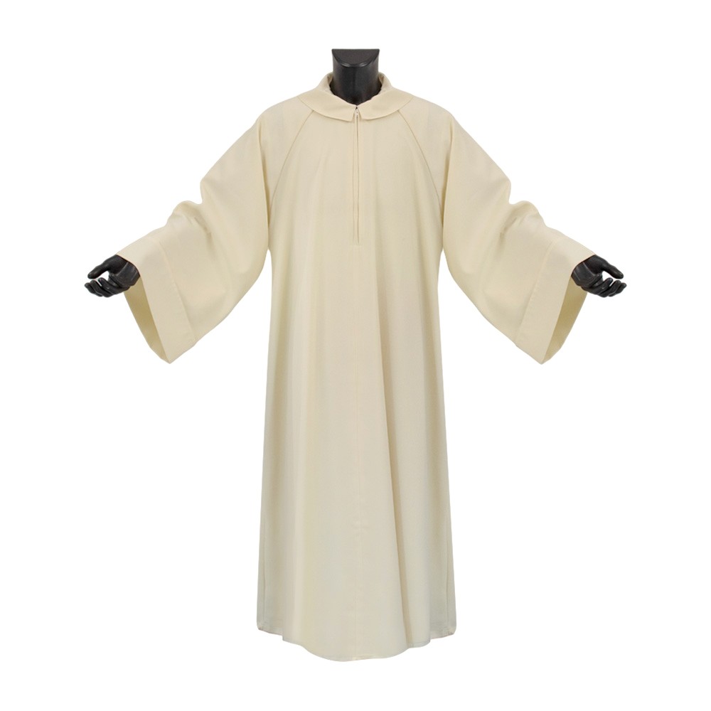 Flared alb for priest in polyester | Myriam