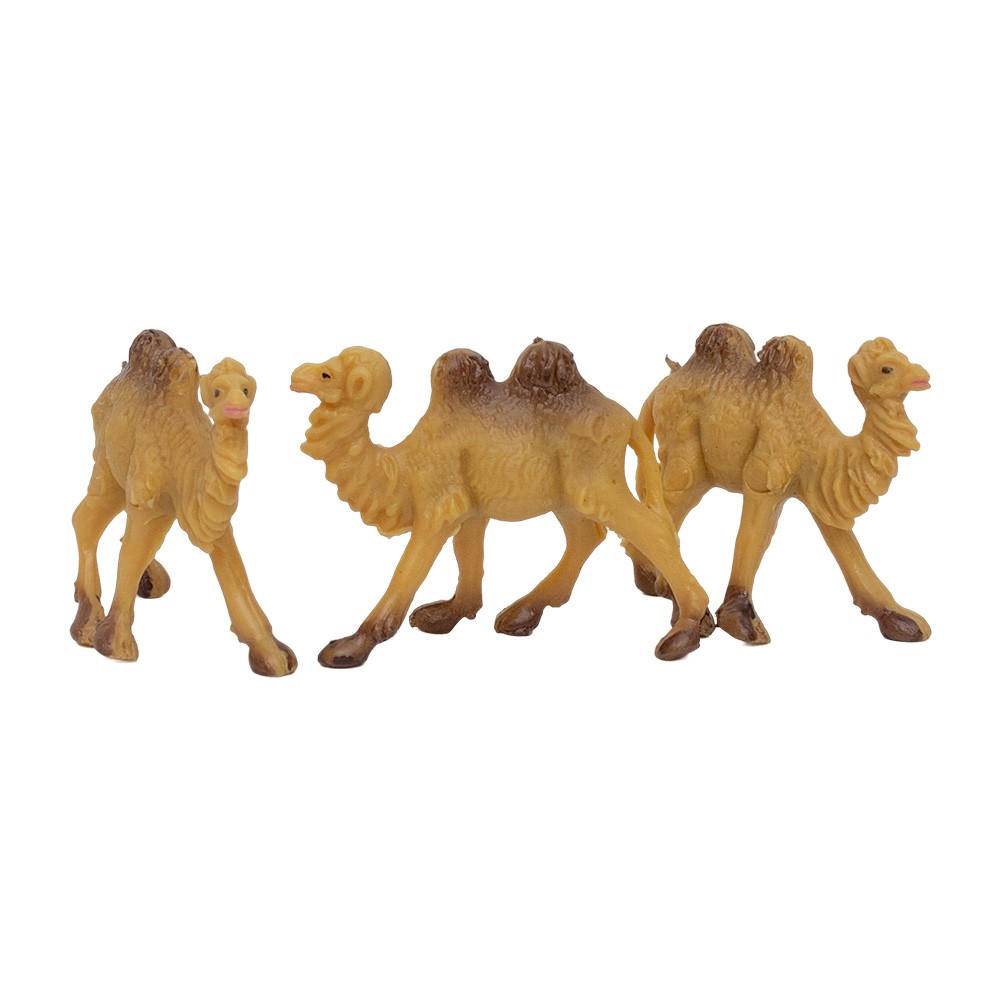 Set of camels for Nativity scenes of 4 cm height